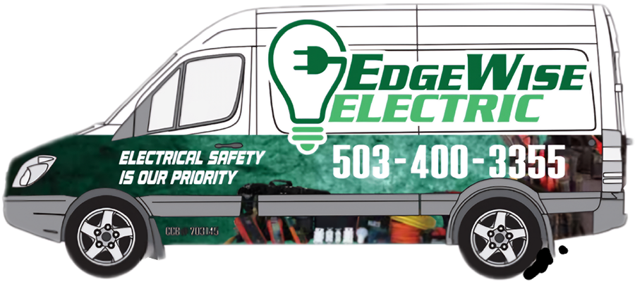 EdgeWise Electric's vehicle with logo. Salem's electrical contractor. 